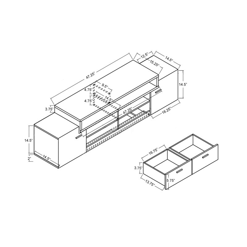 Wade Logan® Aston TV Stand for TVs up to 43" & Reviews Wayfair